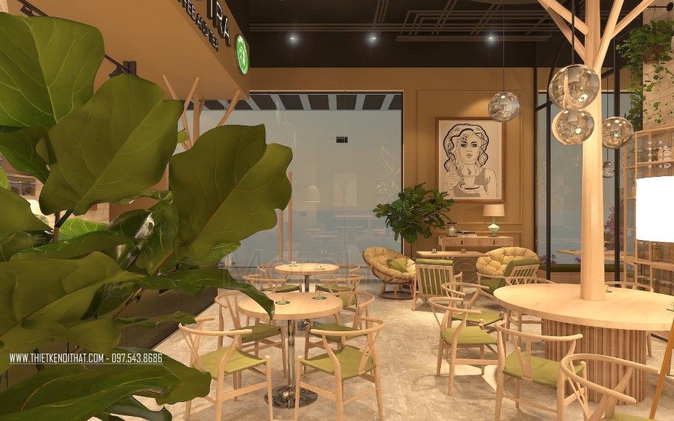 Thiết kế nội thất quán cafe & trà đạo